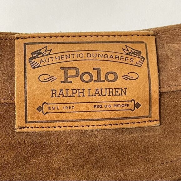 Ralph Lauren Vintage 100% genuine leather suede skirt VTG - Picture 7 of 12